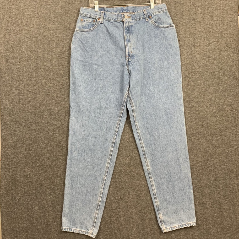 VTG 90s Y2K Levi's 550 Relaxed Fit Jeans Mens 34x32 Orange Tab USA Light Wash